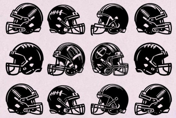 American Football Helmet SVG Bundle for Graphics and Crafts