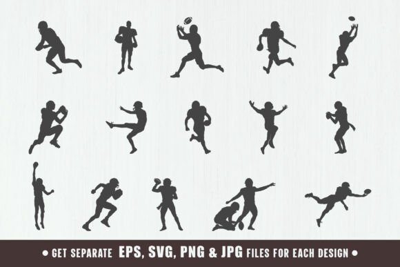 American Football Players SVG: Graphics for Crafters & Handmade Business
