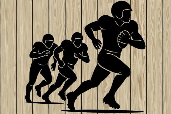 American Football Stencil SVG for Graphics & Crafts