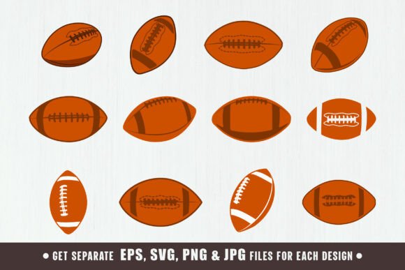 American Football Vector Illustration for Graphics & Crafts