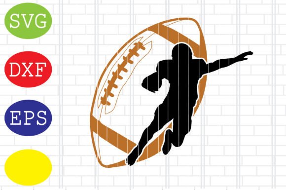 Football American Player SVG for Crafts & Graphics
