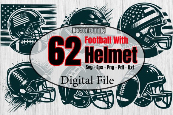 Football Helmet SVG Bundle: Rugby & Super Bowl Graphics for Crafts