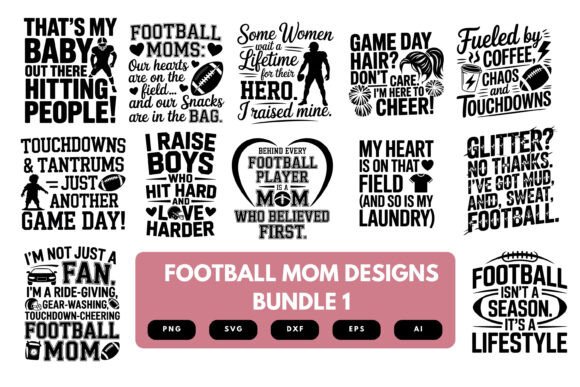 Football Mom SVG Bundle: Graphics & Crafts for Game Day Content