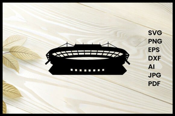 Football Stadium Silhouette for Graphics & Crafts