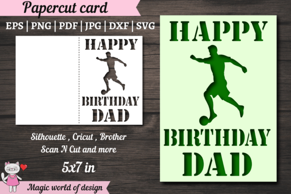 Happy Birthday Dad Card SVG Graphics & Crafts