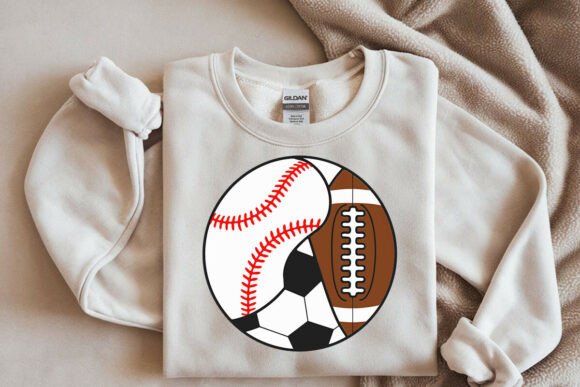 Split Football Soccer Baseball SVG Graphics for Crafts
