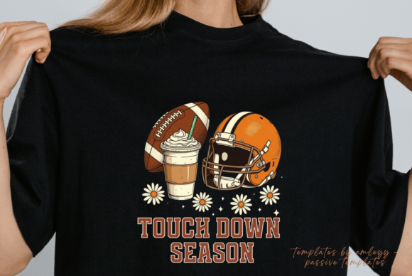 Touch Down Season: Fall Football Graphics for Crafts & Branding