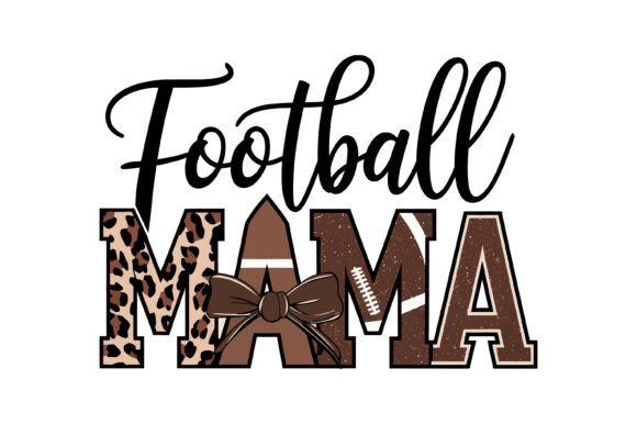 Trendy Football Mama SVG for Graphics & Crafts Branding
