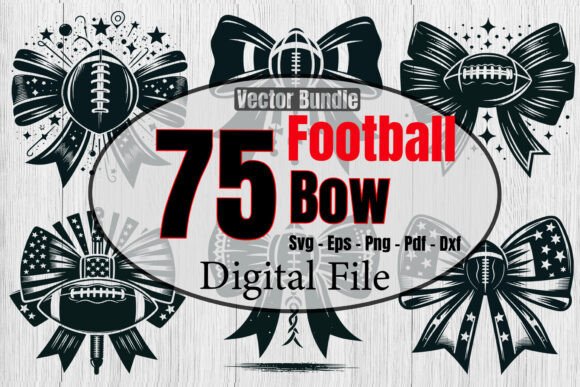 Usa Flag With Football Bow Svg Bundle Graphics Review